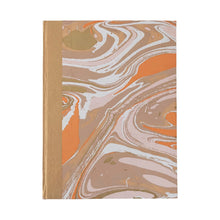 Load image into Gallery viewer, Marbled Paper and Cardboard Hard Cover Notebook
