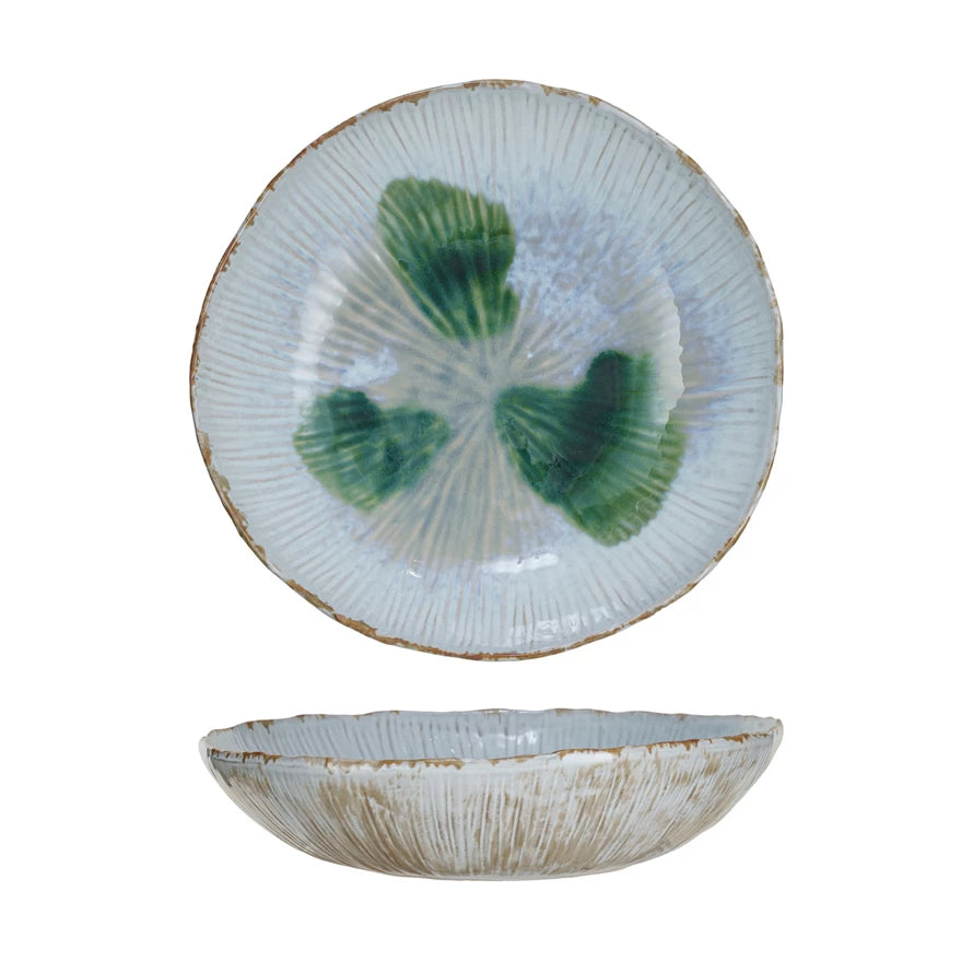 Stoneware Bowl with a Crackle Glaze